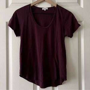 Aritzia Wilfred Scoop Neck Short‎ Sleeve Top Size Small